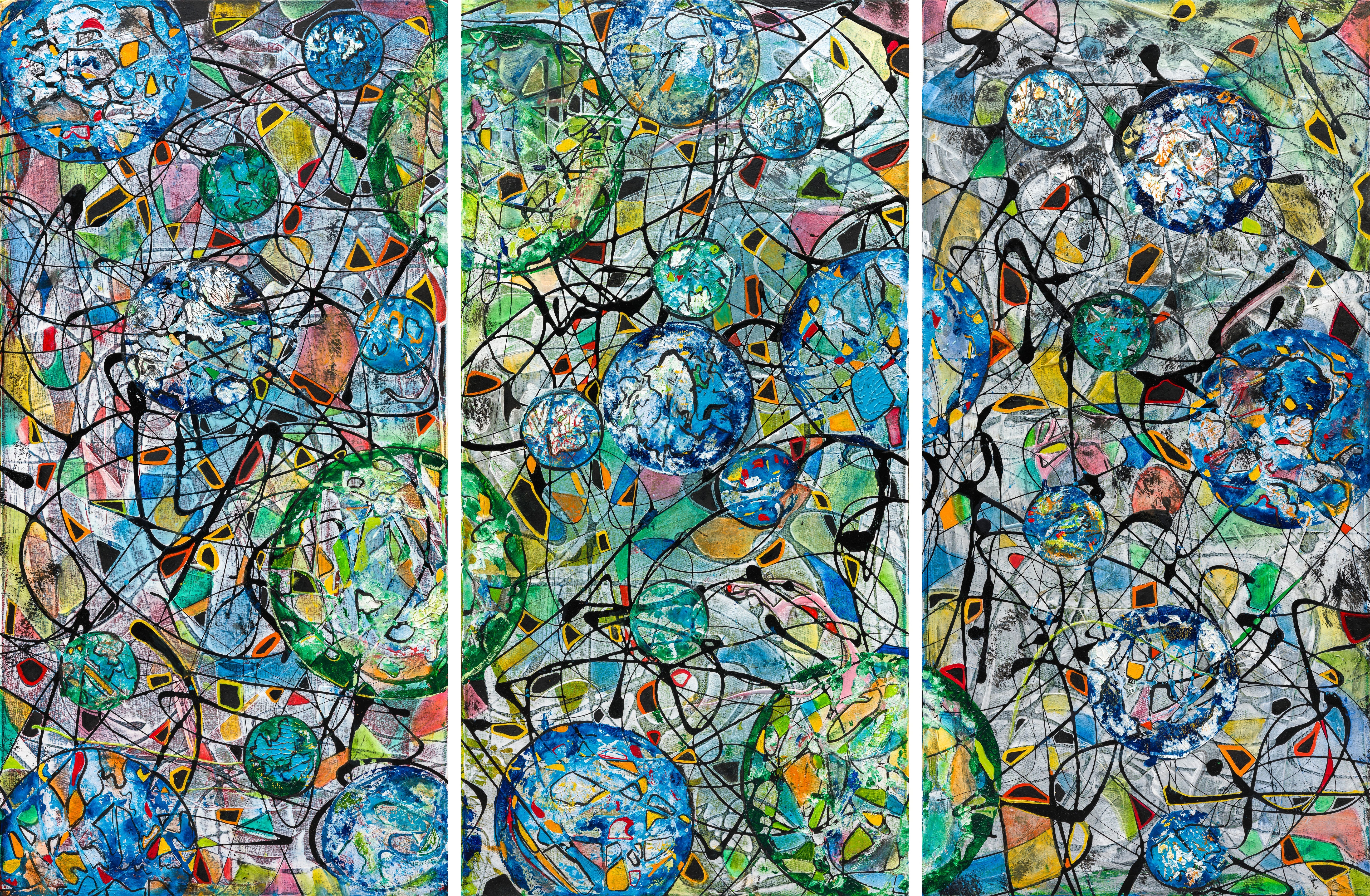 Quantum (triptych) - 54" x 36" - Print